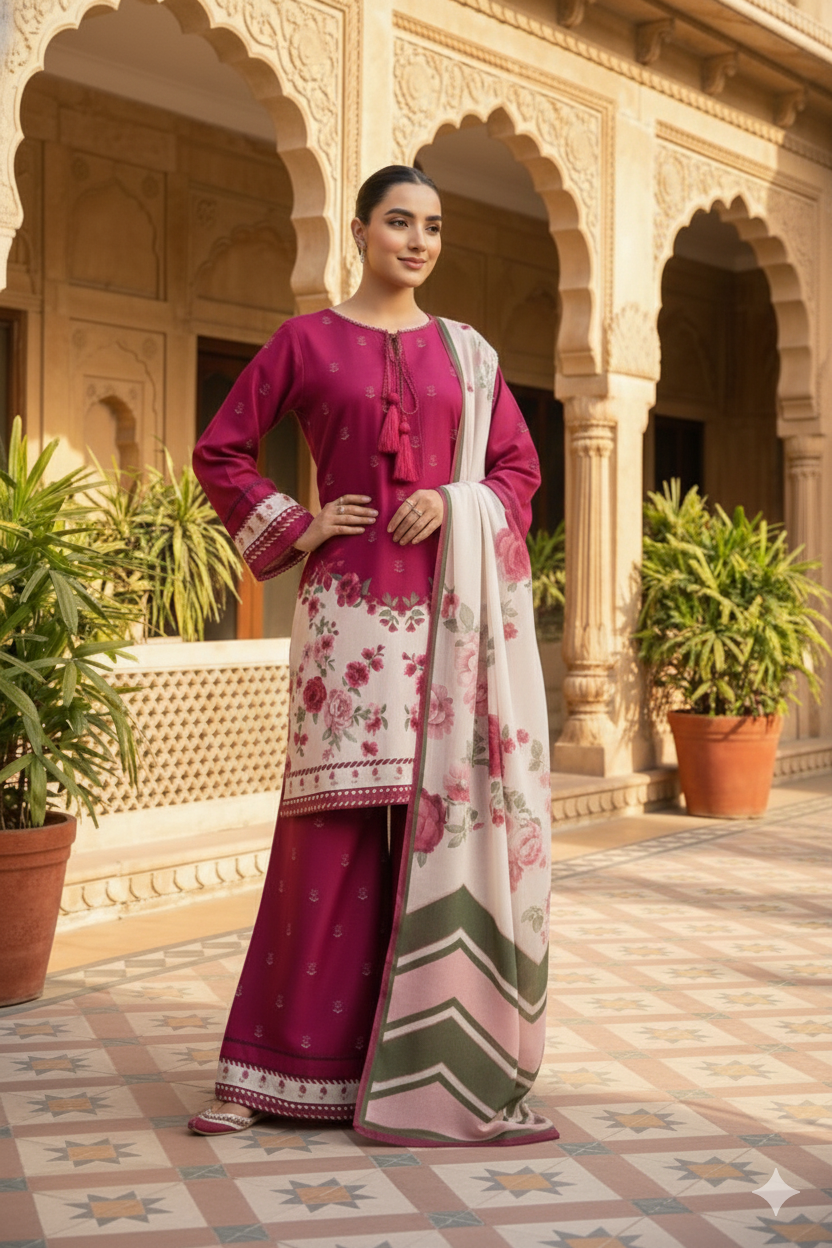 Monochrome (Stitched 3 Pcs)