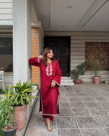 Agha Noor ( Embroided 2 PCs)