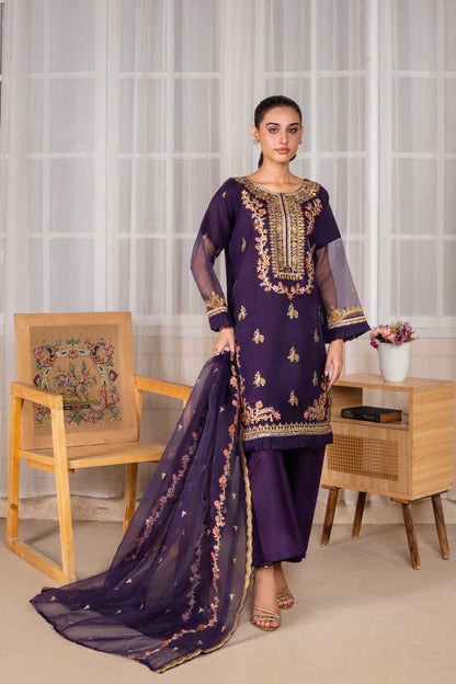 Mehrou (Organza Embroided 3 PCs)