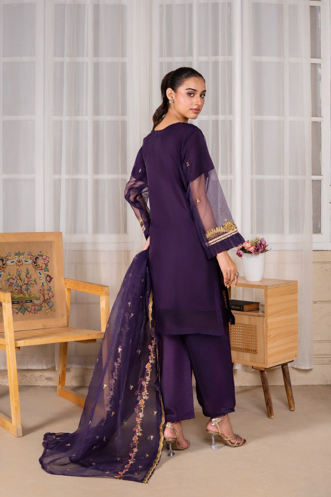 Mehrou (Organza Embroided 3 PCs)