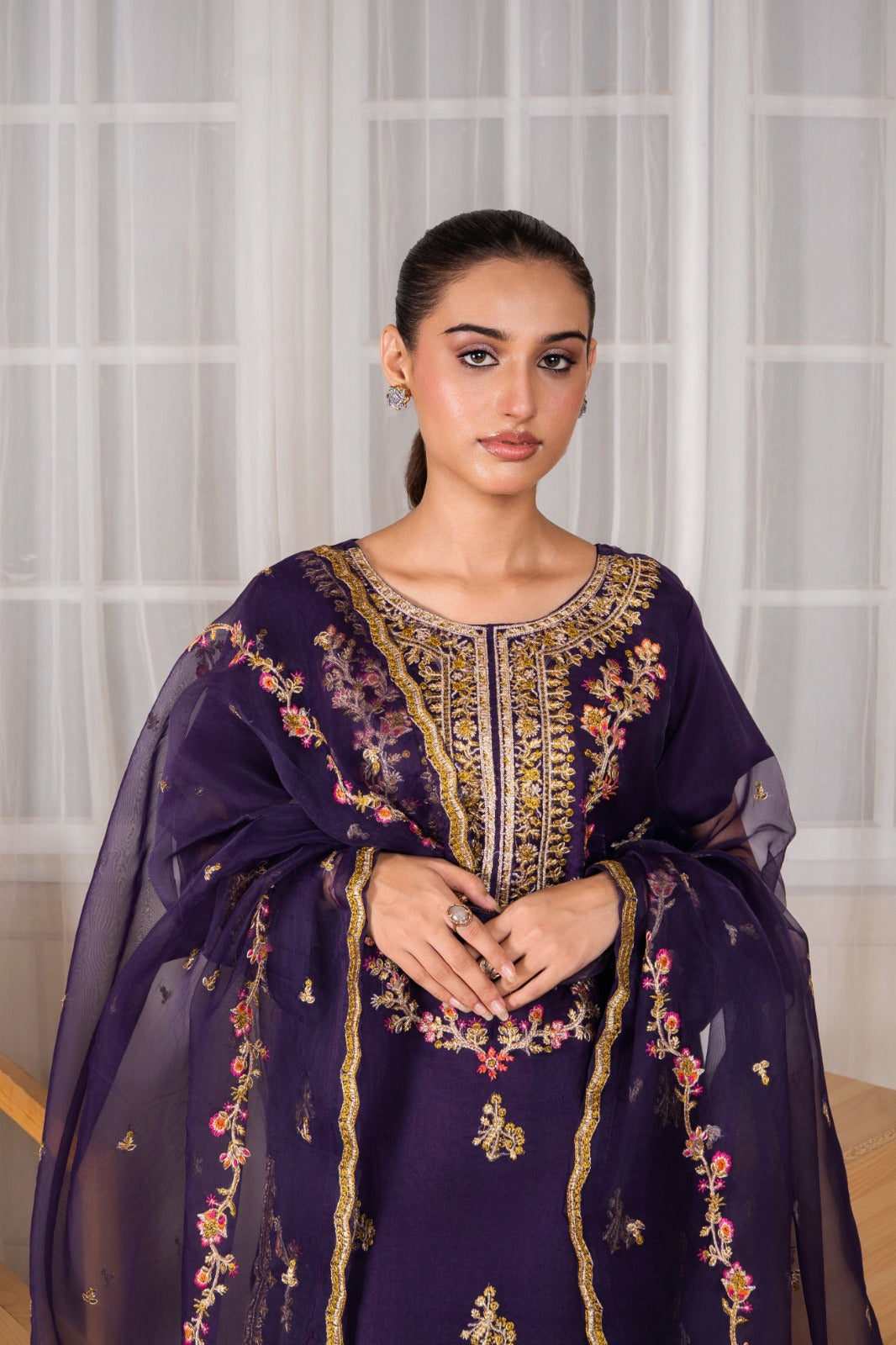 Mehrou (Organza Embroided 3 PCs)