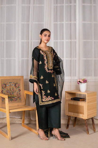 Mehrou (Organza Embroided 3 PCs)