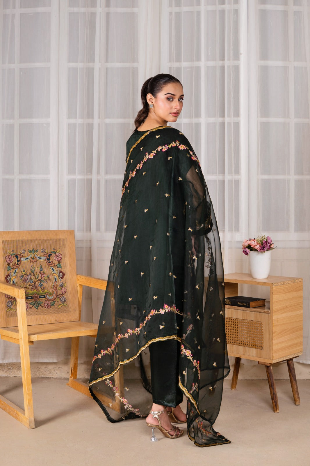 Mehrou (Organza Embroided 3 PCs)