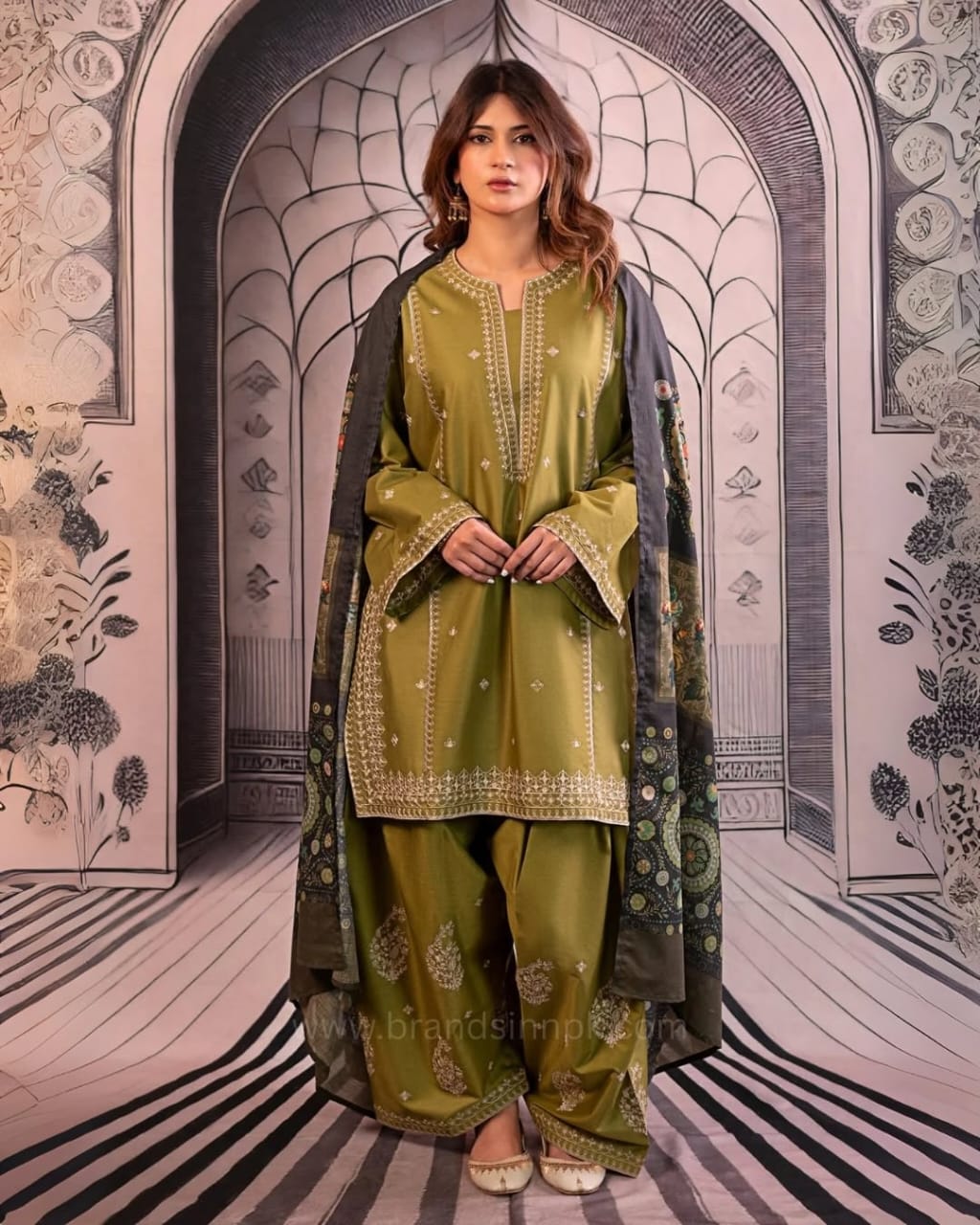 Nihal (Embroided 2  PCs)