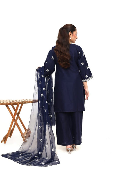 Midnight  – 3 Piece Embroidered Linen