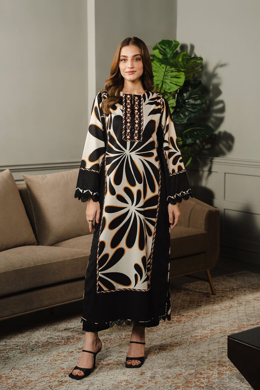 Lulusar black ( Stitched 2 Pcs )