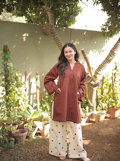 Hearts Chocolate (Stitched 2 Pcs)