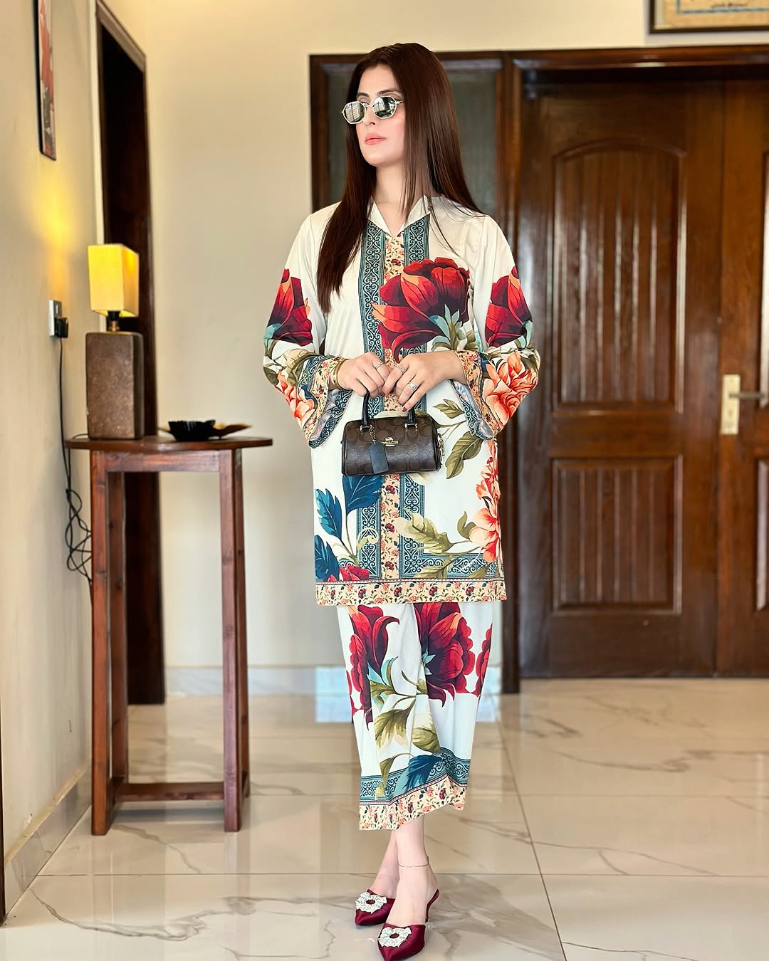 Majestic Rose OffWhite (Digital Printed 2 Pcs)