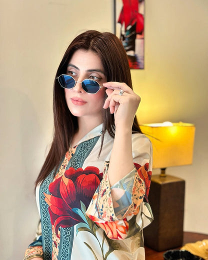 Majestic Rose OffWhite (Digital Printed 2 Pcs)